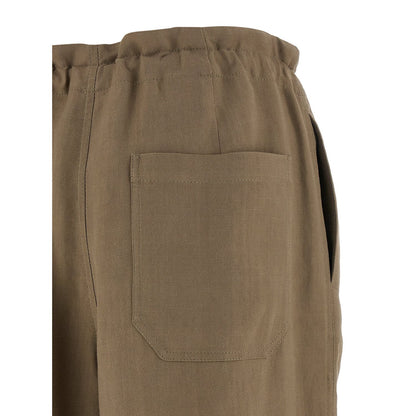 Brunello Cucinelli Beige Viscose Casual Pants
