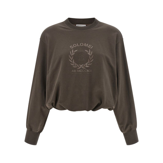 Brunello Cucinelli Brown Cotton Sweatshirt