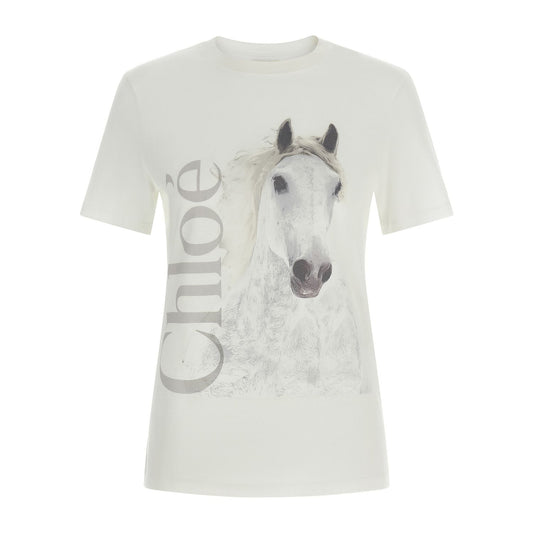 Chloé White Cotton T-Shirt