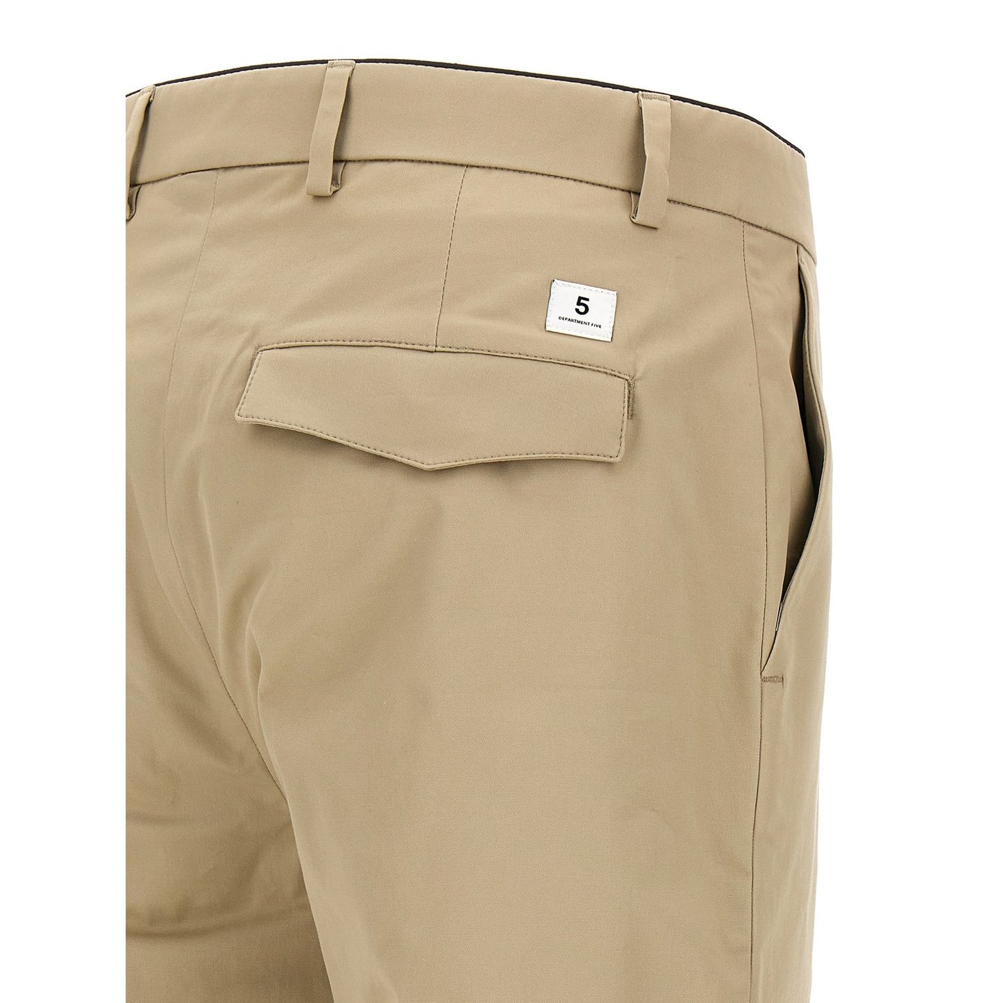 Department 5 Beige Cotton Cropped Pants