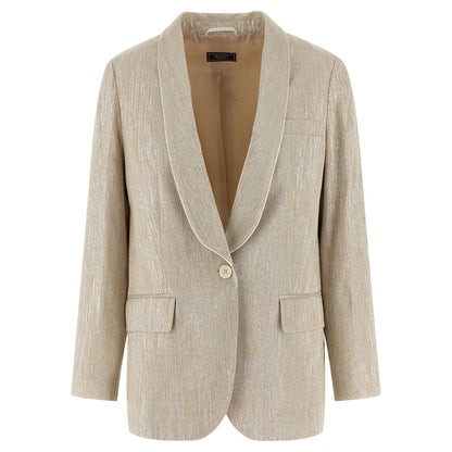 Peserico Beige Viscose Blazer
