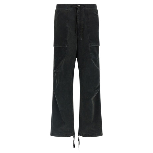 Entire Studios Black Cotton Cargo Pants