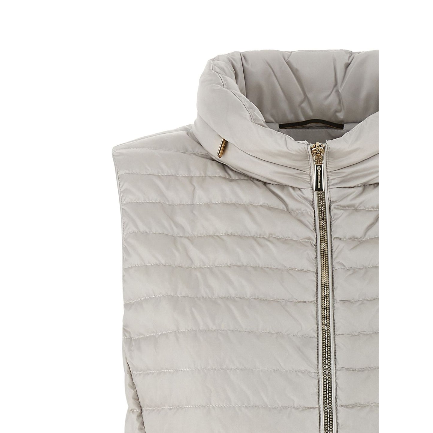 MooRER Beige Polyester Sleeveless Jacket