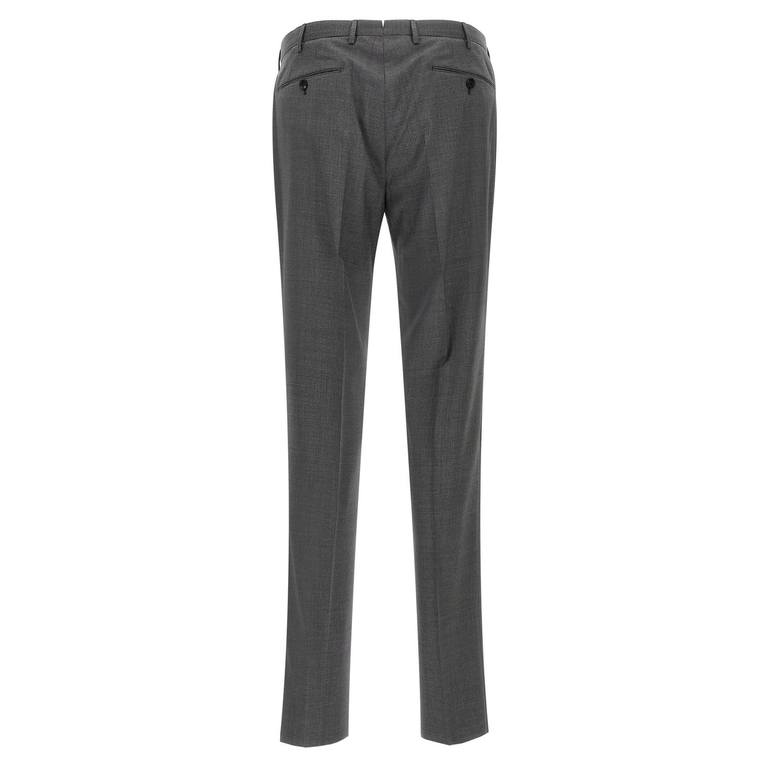 Incotex Gray Virgin Wool Dress Pants