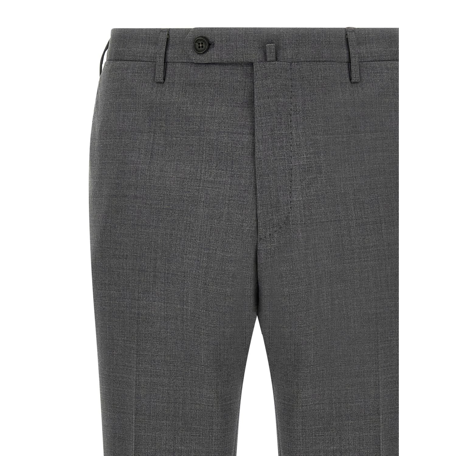 Incotex Gray Virgin Wool Dress Pants