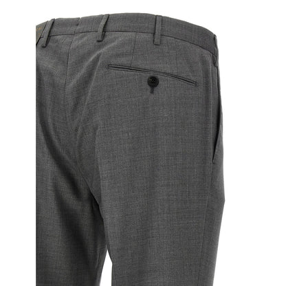 Incotex Gray Virgin Wool Dress Pants