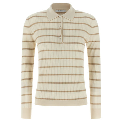 Max Mara Beige Cashmere Polo Shirt