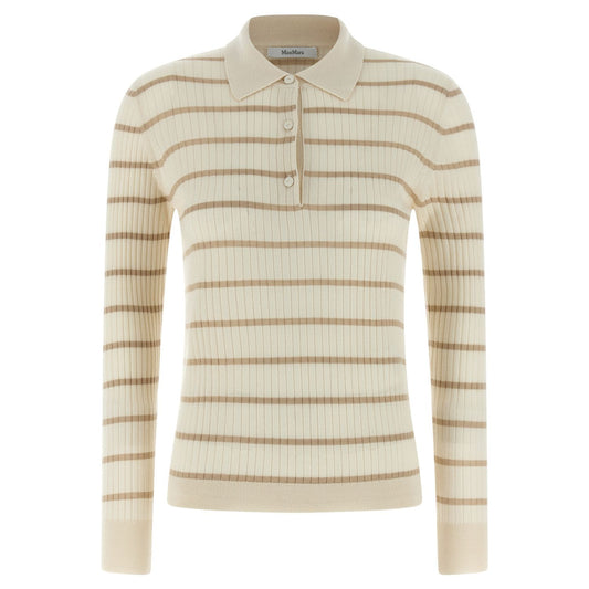 Max Mara Beige Cashmere Polo Shirt