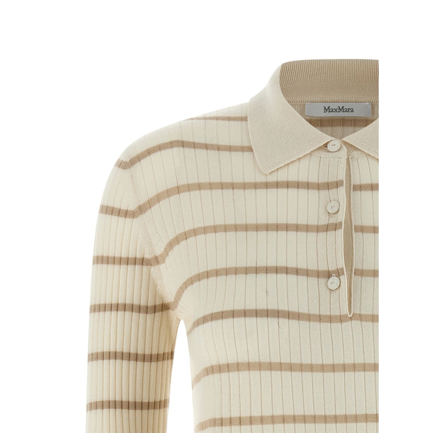 Max Mara Beige Cashmere Polo Shirt
