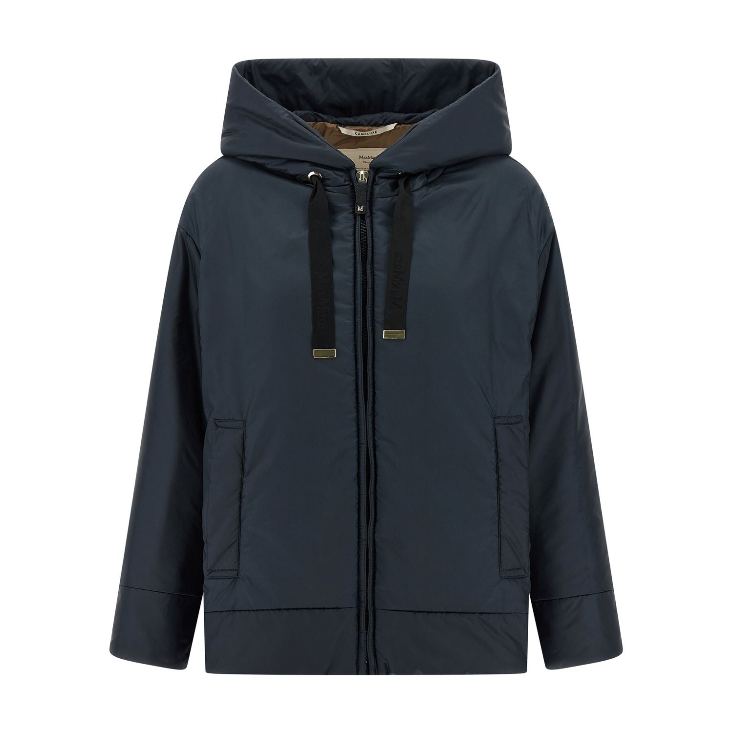 Max Mara Blue Polyester Shell Jacket