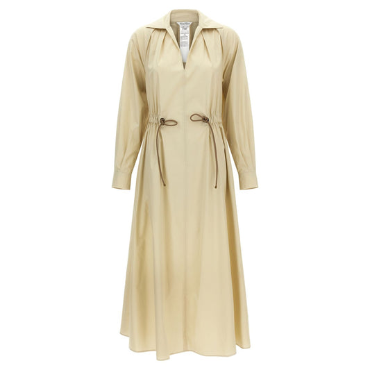 Max Mara Beige Cotton Long Dress