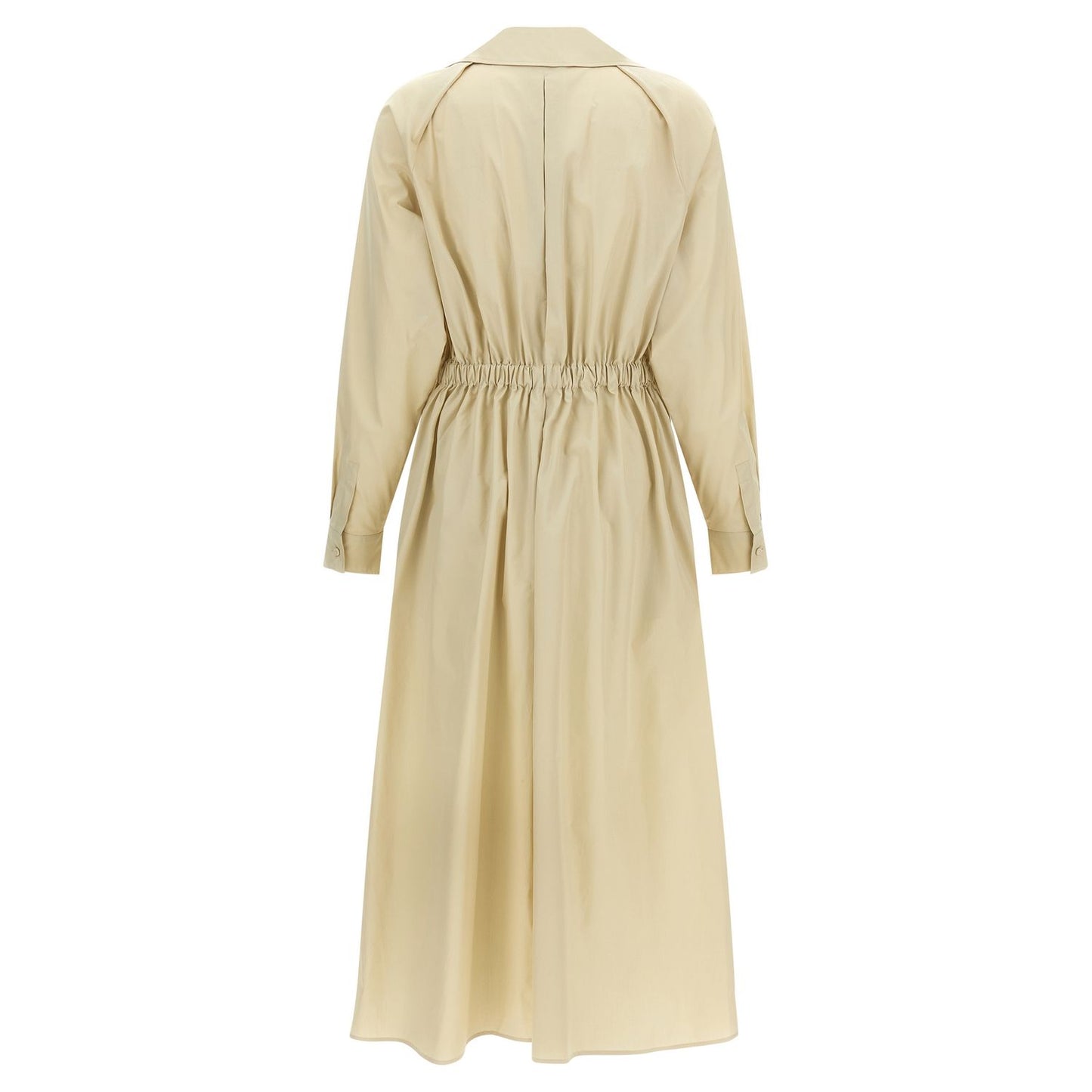 Max Mara Beige Cotton Long Dress