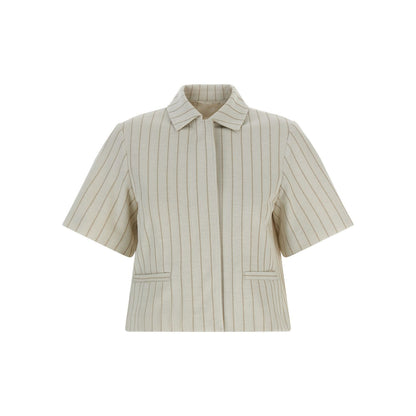 Max Mara Beige Cotton Full-Length Jacket