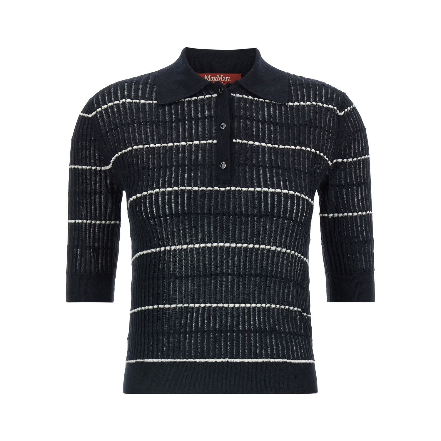 Max Mara Blue Silk Polo Shirt