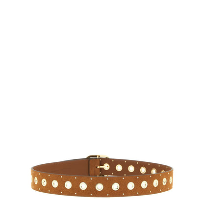PINKO Brown Lamb Leather Regular Belt