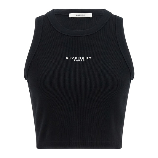 Givenchy Black Cotton Sleeveles T-Shirt