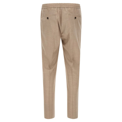 Incotex Beige Virgin Wool Casual Pants