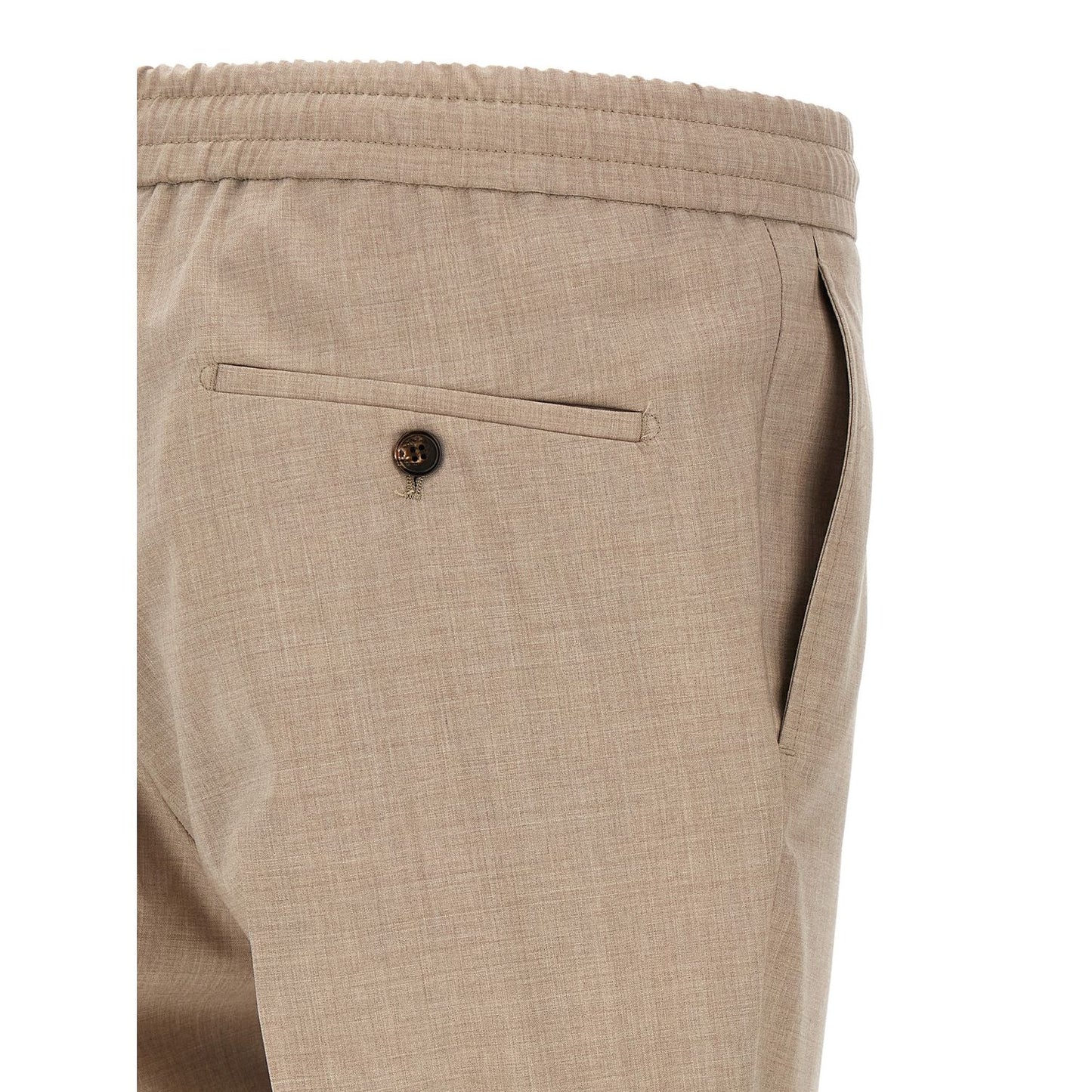 Incotex Beige Virgin Wool Casual Pants
