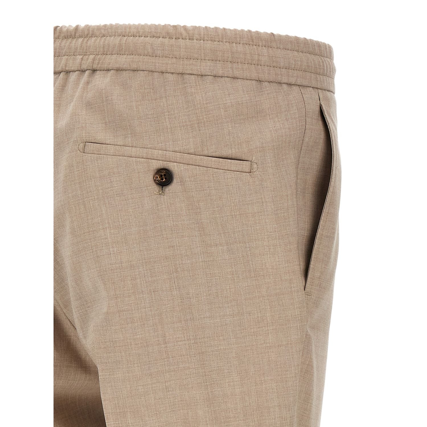 Incotex Beige Virgin Wool Casual Pants