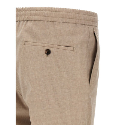 Incotex Beige Virgin Wool Casual Pants
