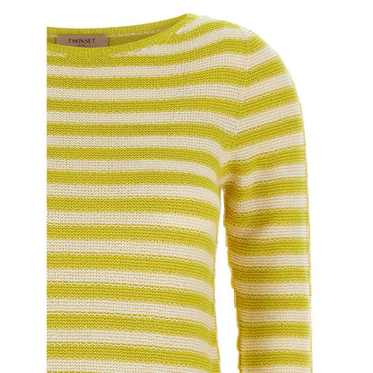 Twinset Bicolor Cotton Cardigan