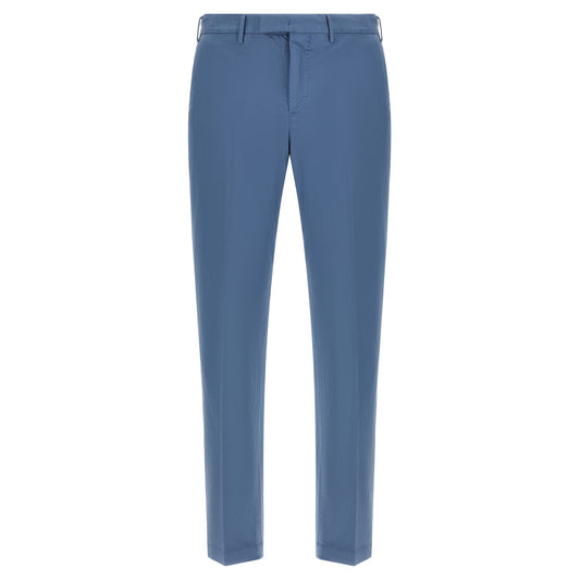 PT Torino Blue Cotton Casual Pants