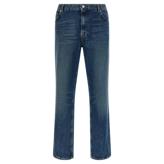 Department 5 Blue Cotton Straight-Leg Jeans