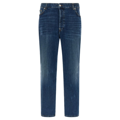 Department 5 Blue Cotton Cropped Jeans