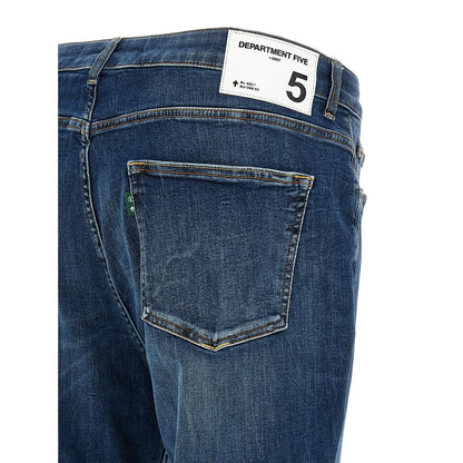 Department 5 Blue Cotton Cropped Jeans