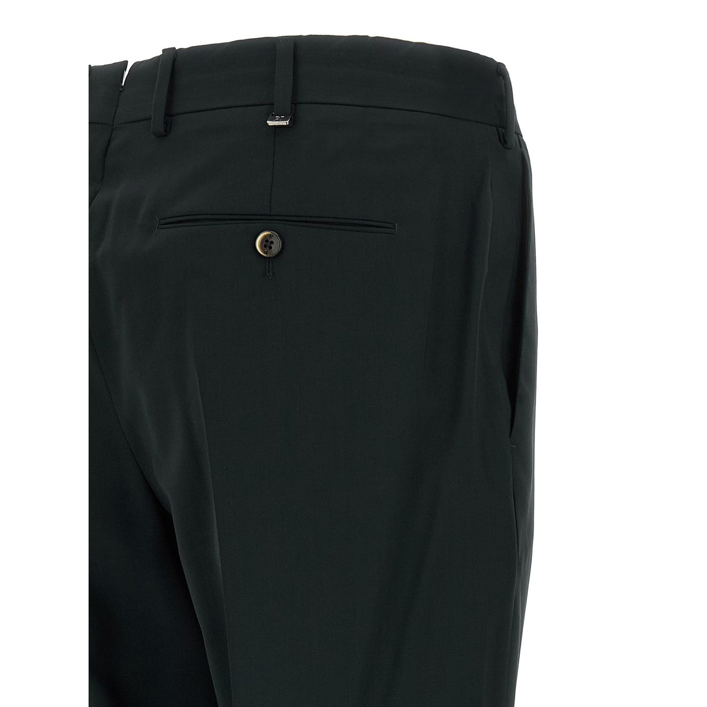 PT Torino Black Virgin Wool Pants
