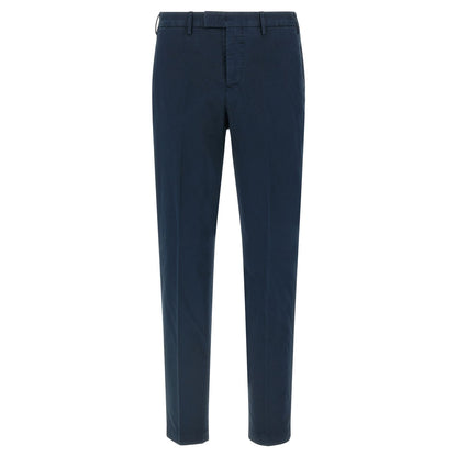 PT Torino Blue Cotton Casual Pants