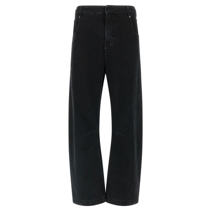 Entire Studios Black Cotton Straight-Leg Jeans
