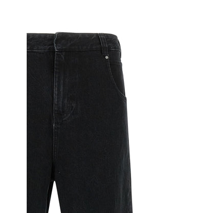 Entire Studios Black Cotton Straight-Leg Jeans