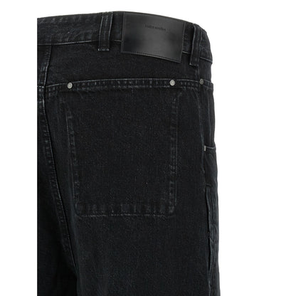 Entire Studios Black Cotton Straight-Leg Jeans