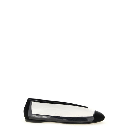 Moschino Black Pvc Ballet Flats