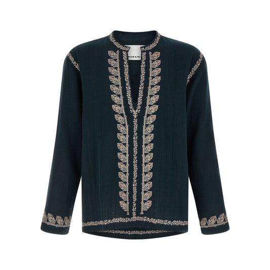 Isabel Marant Blue Cotton Blouse
