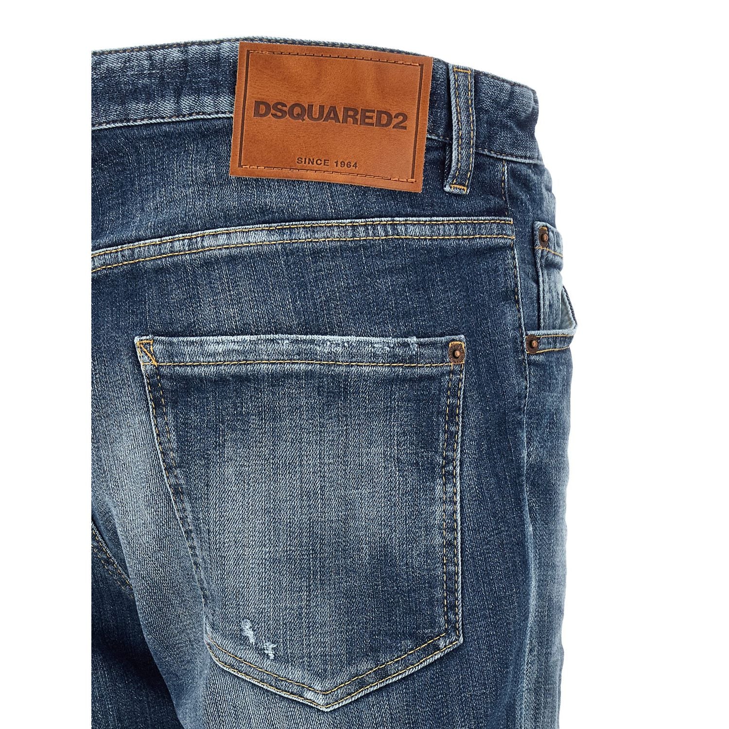 Dsquared² Blue Cotton Slim Fit Jeans