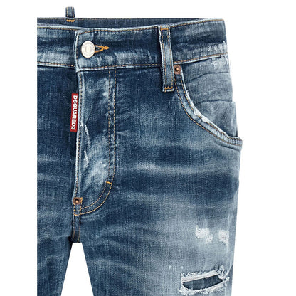 Dsquared² Blue Cotton Boyfriend Jeans
