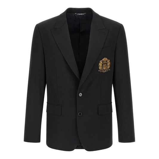 Dolce & Gabbana Black Virgin Wool Blazer