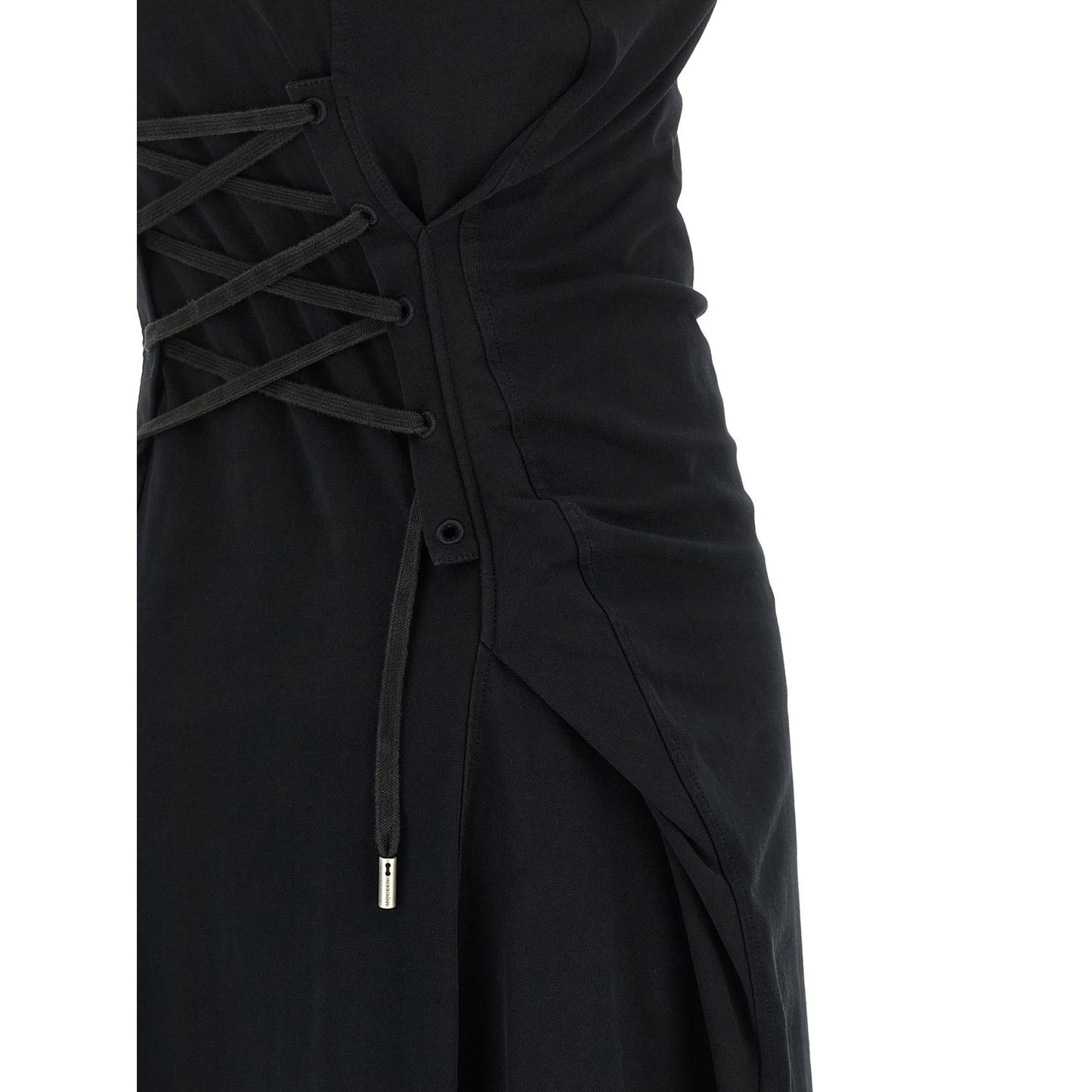 Alexander McQueen Black Cotton Long Dress