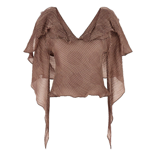 Kiko Kostadinov Bordeaux Linen Blouse