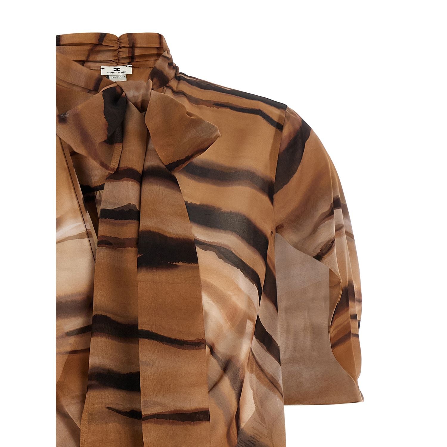 Elisabetta Franchi Brown Polyester Short Dress