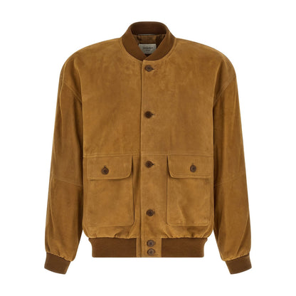 Saint Laurent Brown Lamb Leather Leather Jacket