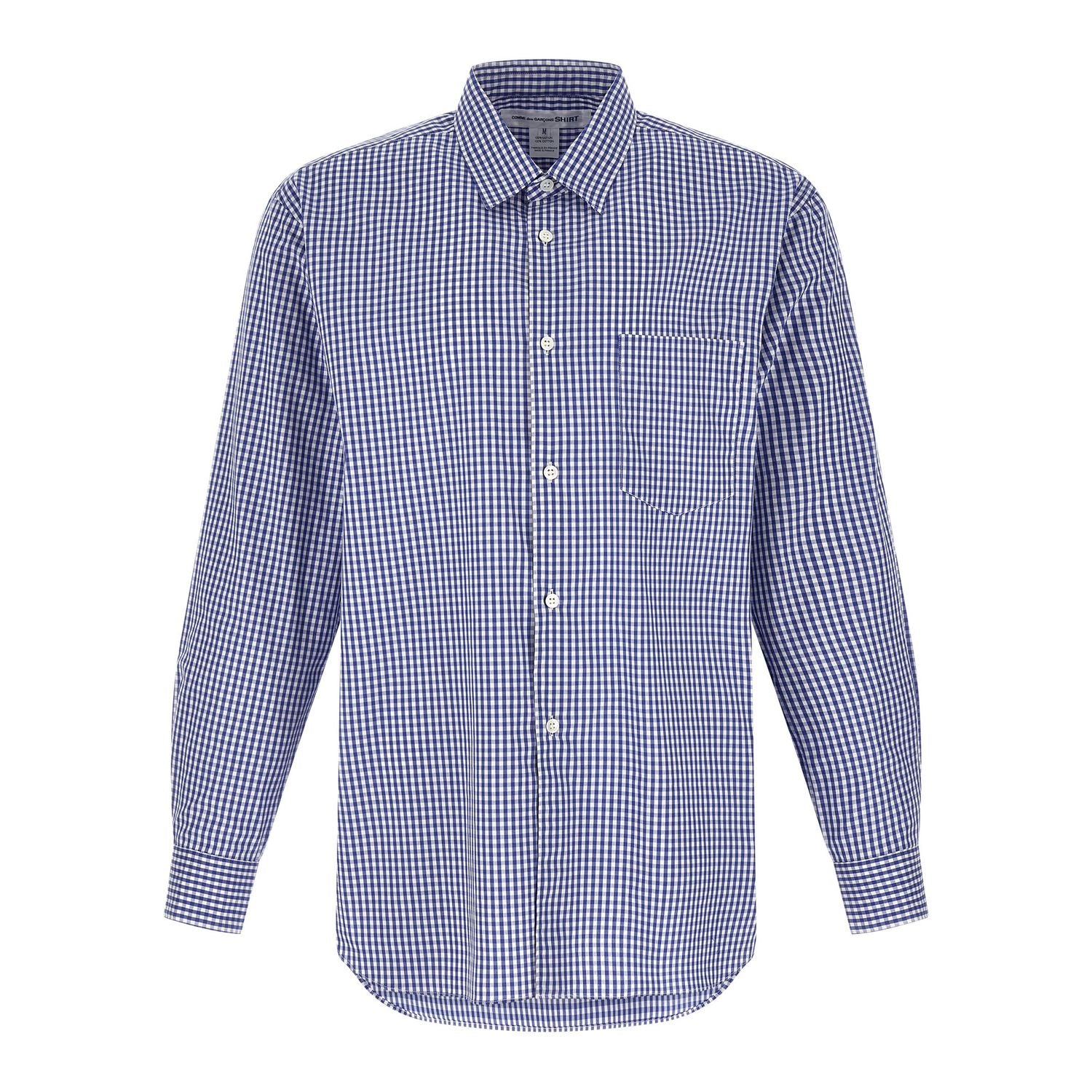 Comme Des Garçons Blue Cotton Blouse