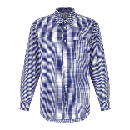 Comme Des Garçons Blue Cotton Blouse