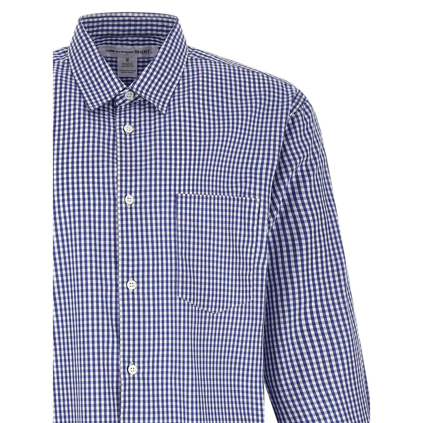 Comme Des Garçons Blue Cotton Blouse