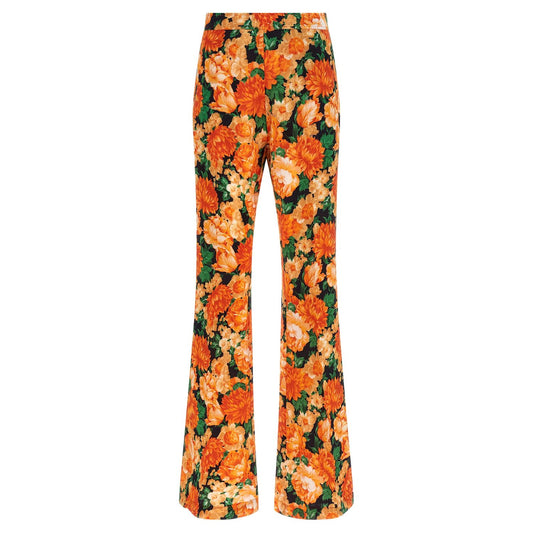 PINKO Orange Viscose Flared Pants
