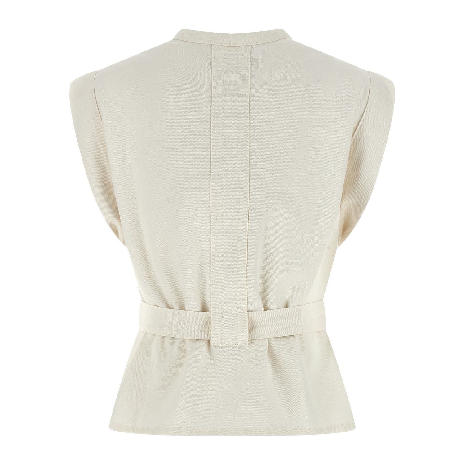 Lemaire White Cotton Sleeveless Jacket