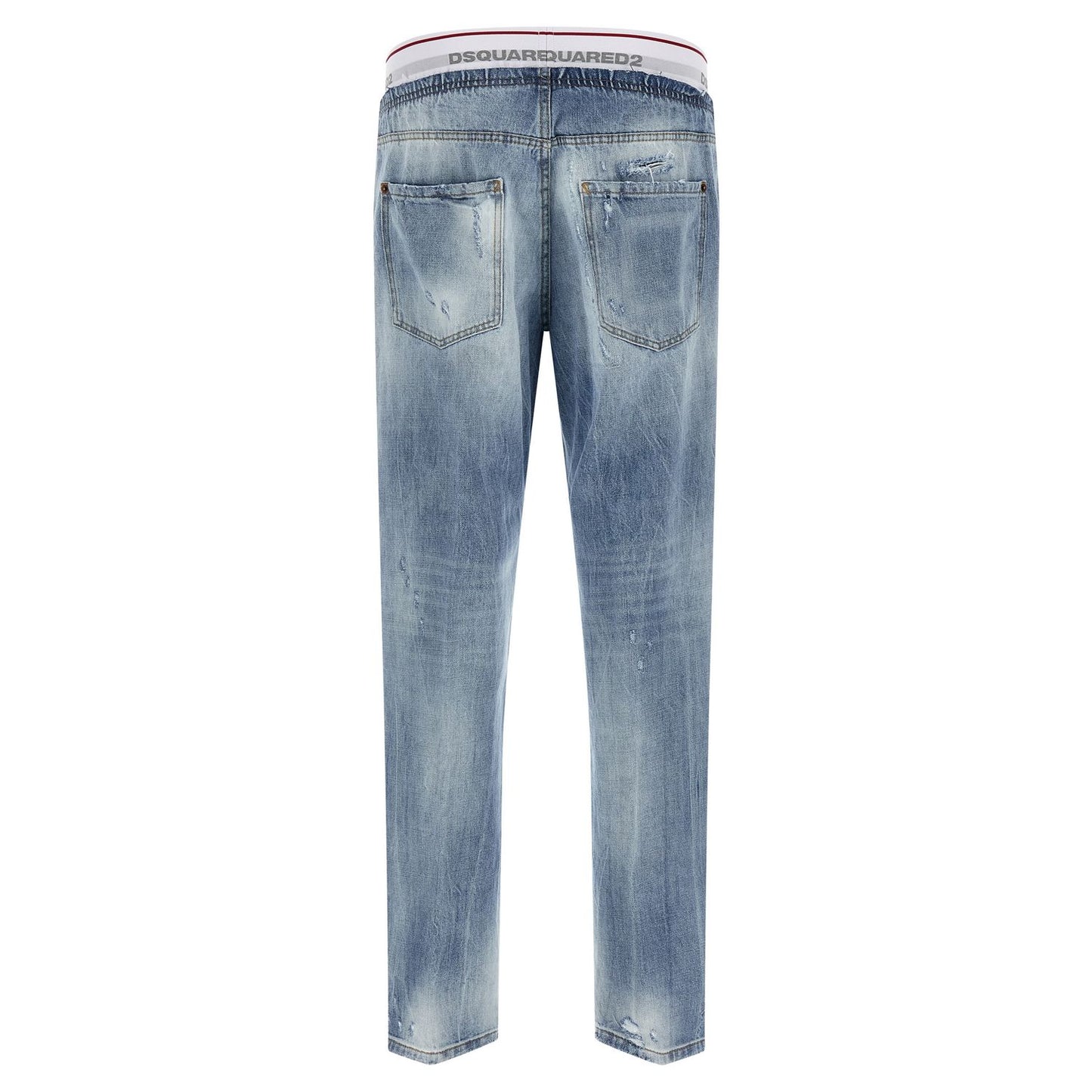Dsquared² Blue Cotton Relaxed Fit Jeans