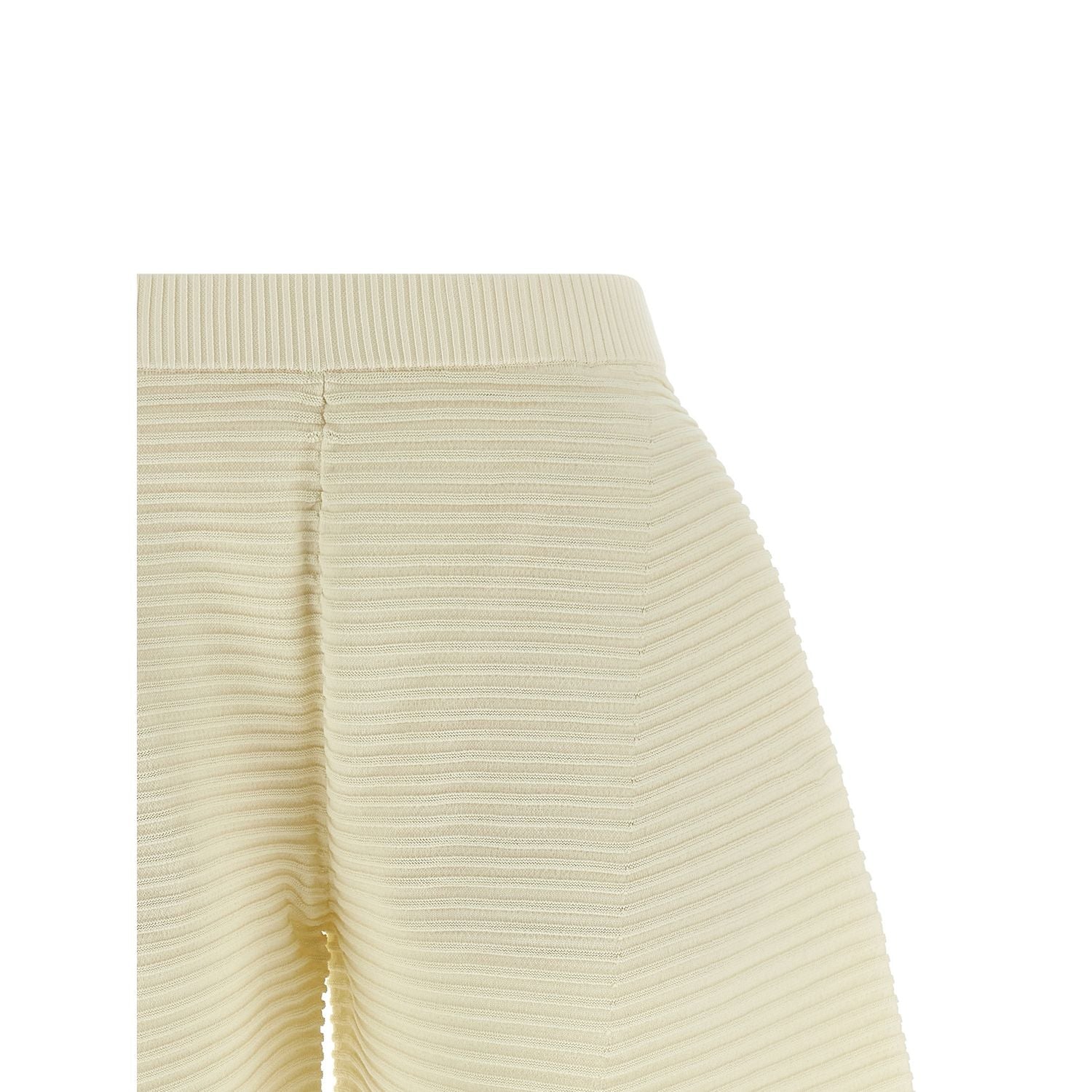 Issey Miyake White Polyester Cropped Pants